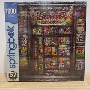 Springbok Groovy Records Jigsaw Puzzle 1000 Pieces Brand New Sealed Vinyl Music